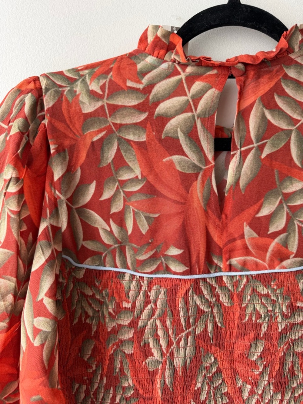 Farm Rio × Anthropologie Long-Sleeve Printed Mini Dress NWT - Picture 6 of 8